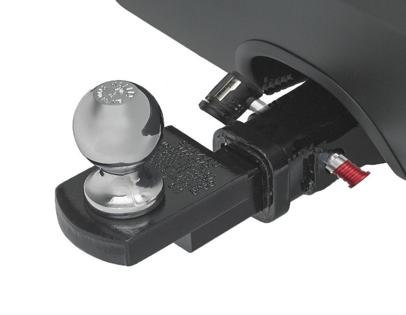 Master Lock Silver and Red Receiver Lock, Stainless Steel Barbellâ„¢ Hitch Pin Lock, Fits 5/8 in. Receivers, Weather Resistant Automotive Receiver Lock, 1469DAT - Image 1